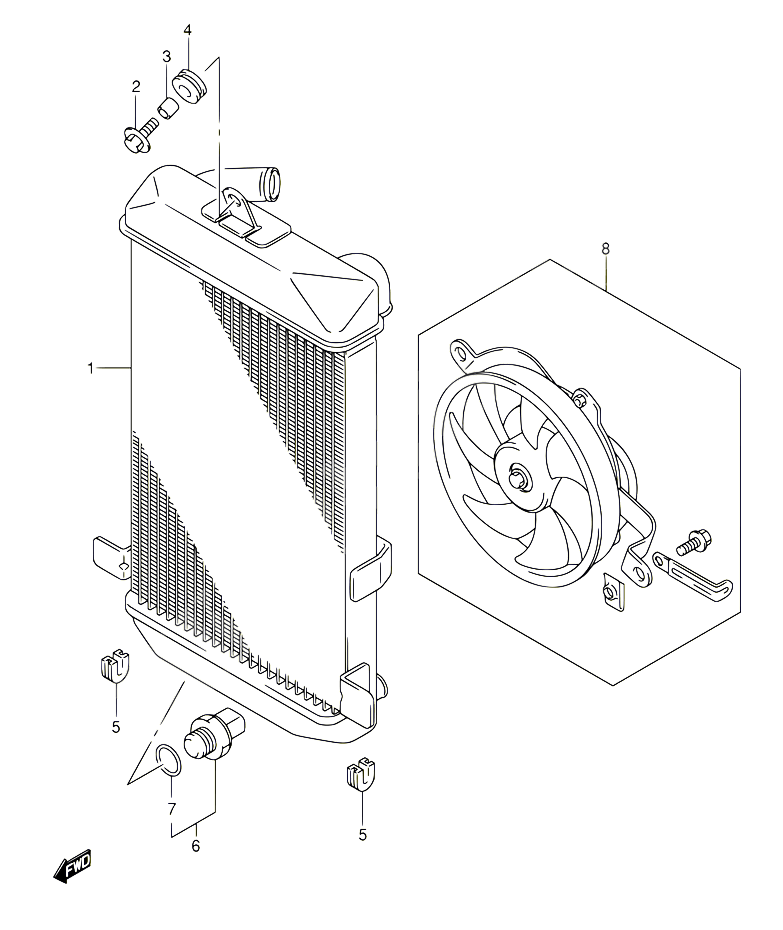 RADIATEUR POUR SUZUKI BURGMAN 400 2005 POUR BURGMAN 400 AN400 K5 