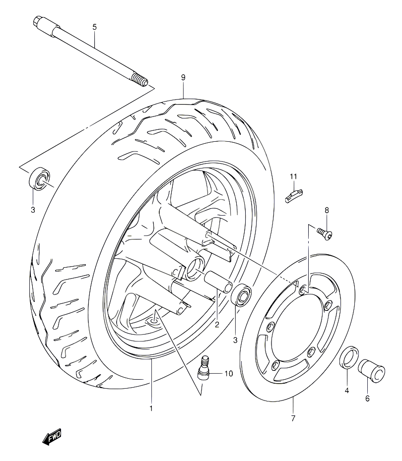 ROUE AVANT POUR SUZUKI BURGMAN 400 2005 POUR BURGMAN 400 AN400 K5 