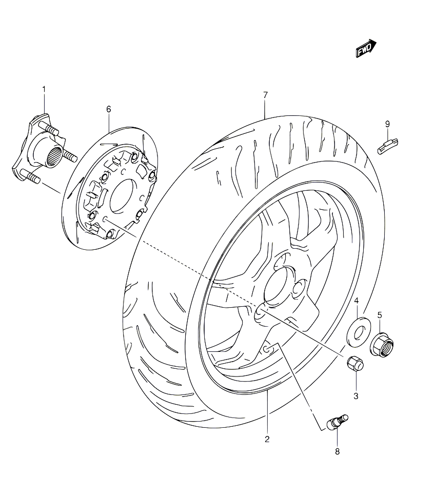 ROUE ARRIERE POUR SUZUKI BURGMAN 400 2005 POUR BURGMAN 400 AN400 K5 