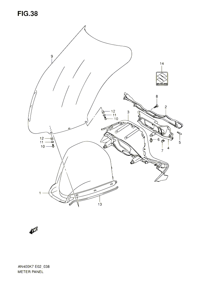 CARENAGE SUPPORT DE COMPTEUR POUR SUZUKI BURGMAN 400 2008 POUR BURGMAN 400 AN400 K8 