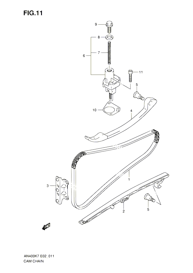 DISTRIBUTION POUR SUZUKI BURGMAN 400 2009 POUR BURGMAN 400 AN400 K9 