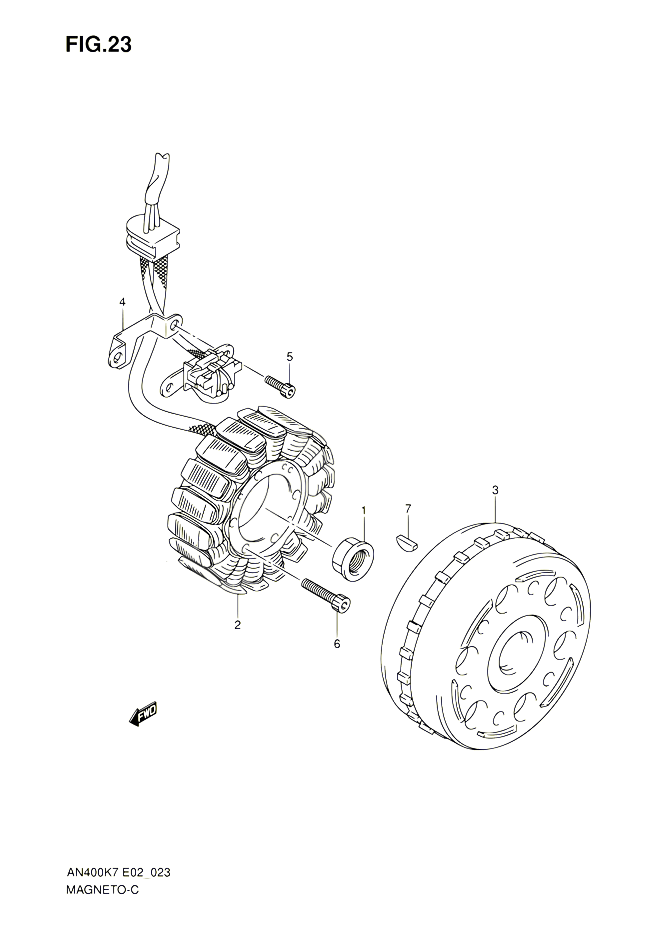 ALLUMAGE ROTOR STATOR POUR SUZUKI BURGMAN 400 2010 POUR BURGMAN 400 AN400 L0 