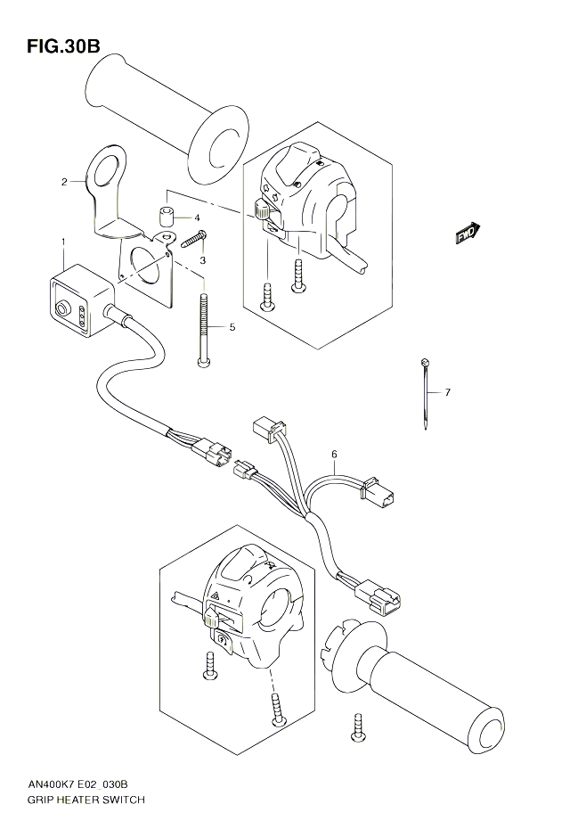 POIGNEES CHAUFFANTES AN400ZK9 ZL0 POUR SUZUKI BURGMAN 400 2010 POUR BURGMAN 400 AN400 L0 