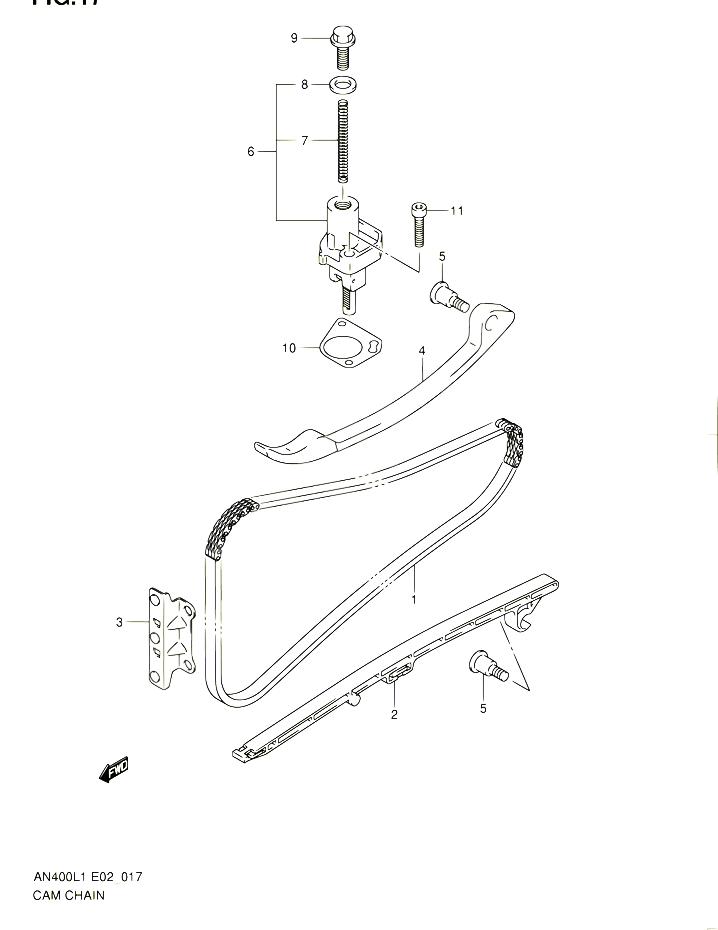 DISTRIBUTION POUR SUZUKI BURGMAN 400 2012 POUR BURGMAN 400 AN400 L1 