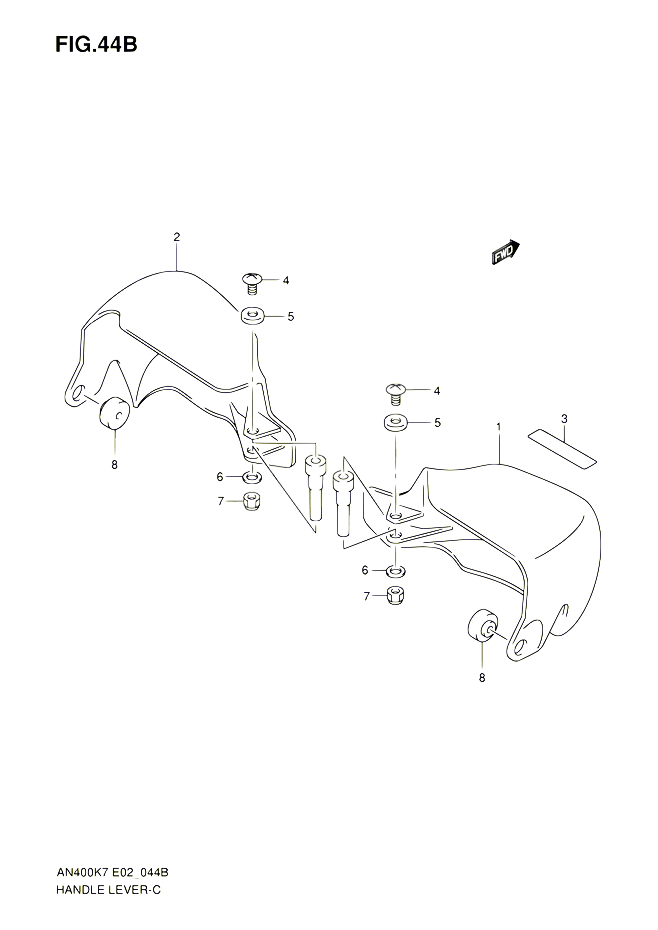 PROTEGES MAINS AN400Z ZA POUR SUZUKI BURGMAN 400 2009 POUR BURGMAN 400 AN400A K9 