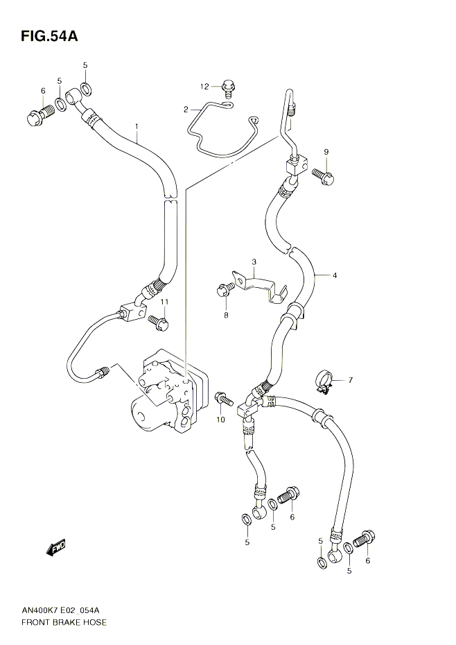 DURITE DE FREIN AVANT AN400AK9 ZAK9 AL0 ZAL0 POUR SUZUKI BURGMAN 400 2009 POUR BURGMAN 400 AN400A K9 