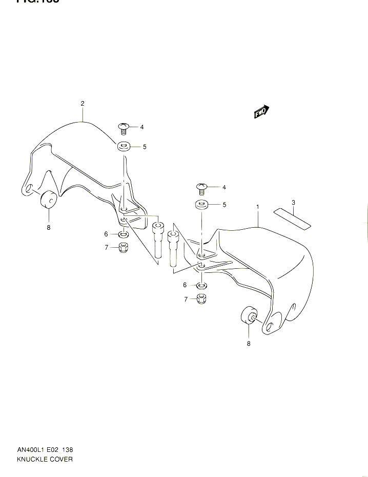 PROTEGES MAINS AN400ZAL1 E19 POUR SUZUKI BURGMAN 400 2011 POUR BURGMAN 400 AN400AL1