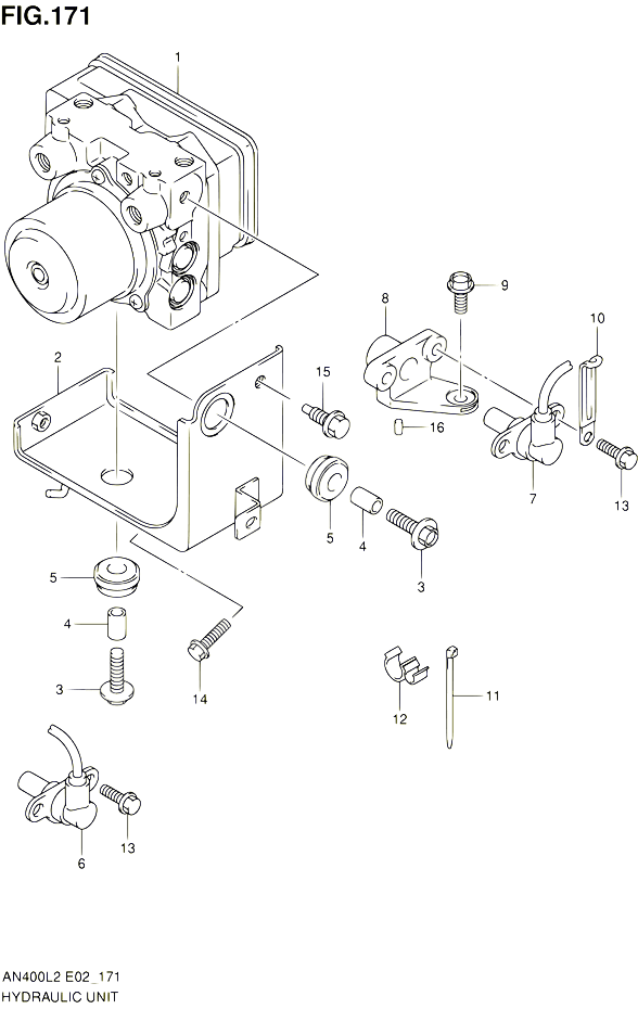SYSTEME ABS AN400ZAL2 E51 POUR SUZUKI BURGMAN 400 2012 POUR BURGMAN 400 AN400AL2