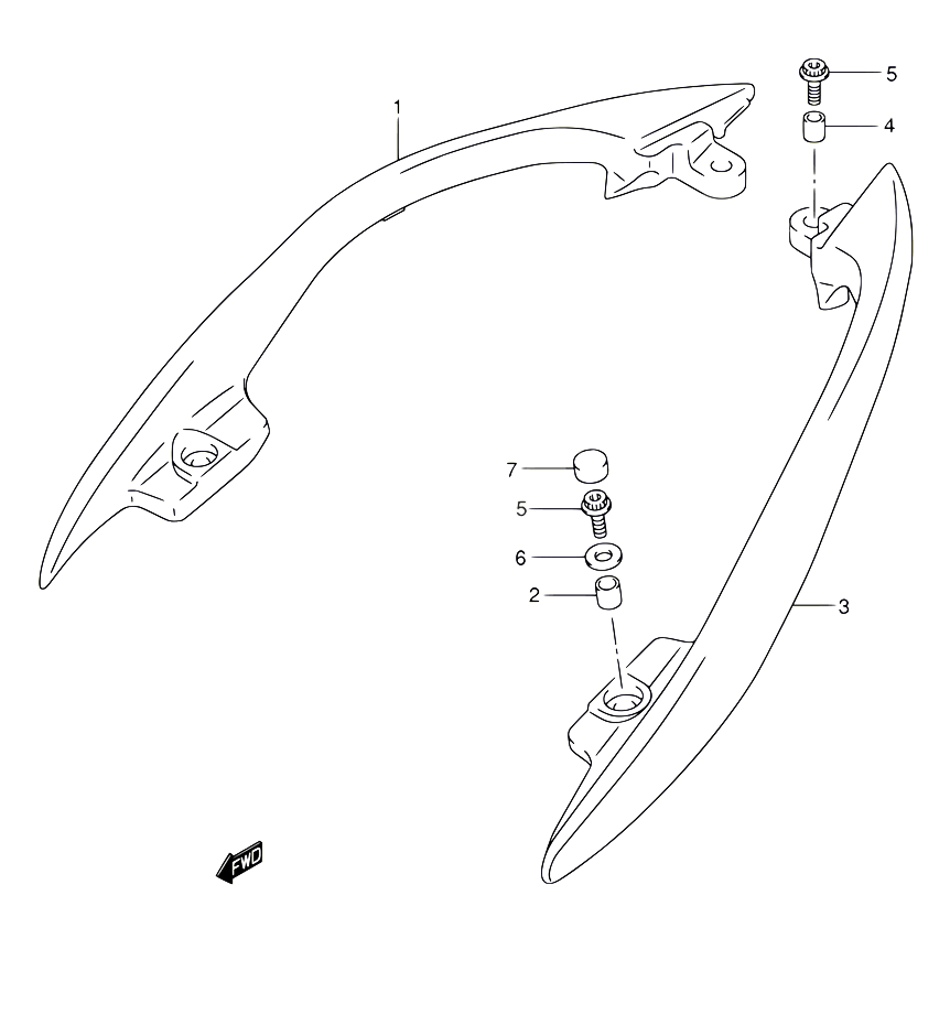 SUPPORT DOSSERET SIDE POUR SUZUKI BURGMAN 400 2005 POUR BURGMAN 400 AN400S K5 