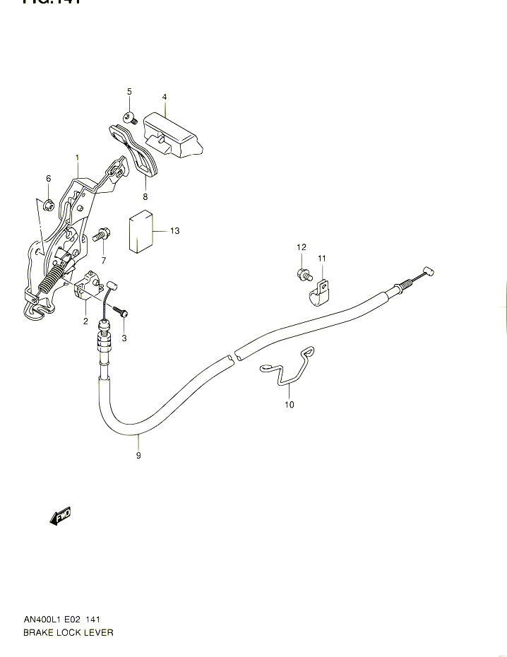 FREIN DE PARKING POUR SUZUKI BURGMAN 400 2011 POUR BURGMAN 400 AN400ZA L1 
