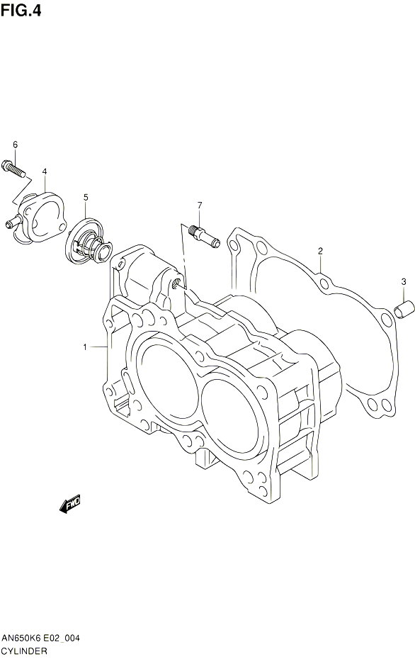 CYLINDRE POUR SUZUKI BURGMAN 650 2006 POUR SUZUKI BURGMANAN650 K6 
