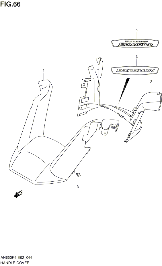 CARENAGE TETE DE FOURCHE POUR SUZUKI BURGMAN 650 2009 POUR SUZUKI BURGMANAN650 K9 