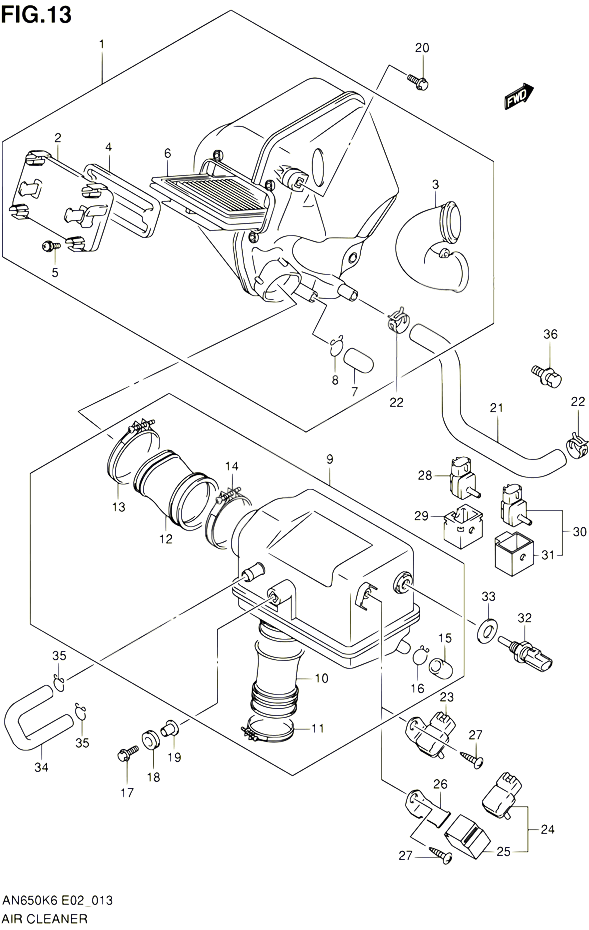 FILTRE A AIR POUR SUZUKI BURGMAN 650 2010 POUR SUZUKI BURGMANAN650L0
