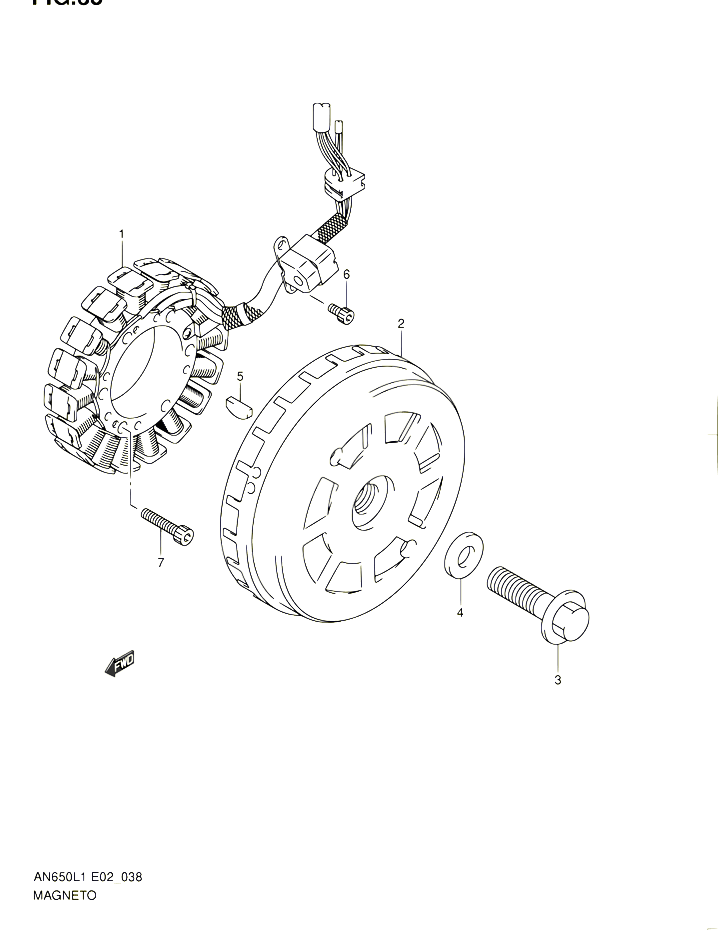 ALLUMAGE ROTOR STATOR POUR SUZUKI BURGMAN 650 2011 POUR SUZUKI BURGMANAN650L1