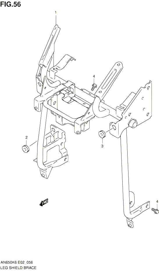 SUPPORT MARCHE PIEDS POUR SUZUKI BURGMAN 650 2006 POUR SUZUKI BURGMANAN650A K6 