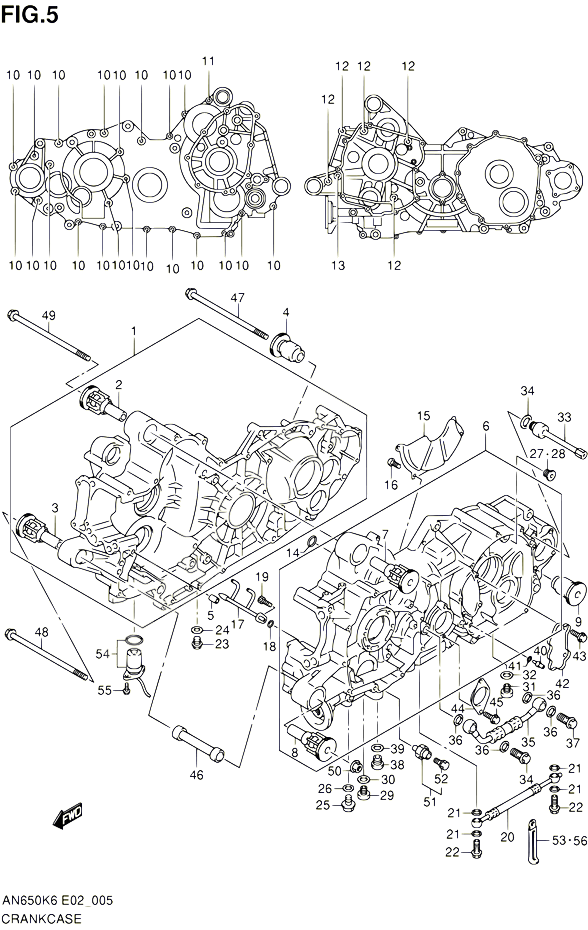 CARTER POUR SUZUKI BURGMAN 650 2007 POUR SUZUKI BURGMANAN650A K7 