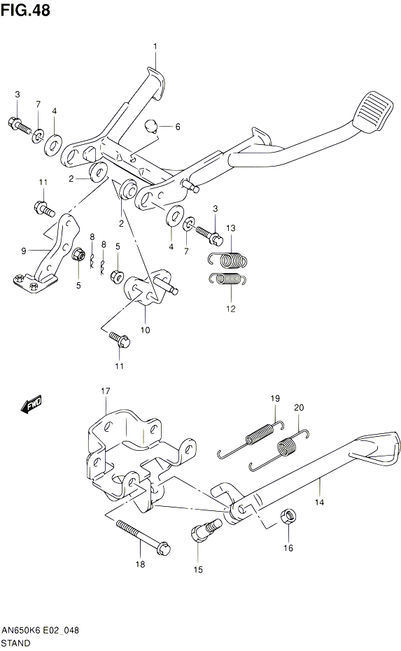 BEQUILLE POUR SUZUKI BURGMAN 650 2007 POUR SUZUKI BURGMANAN650A K7 