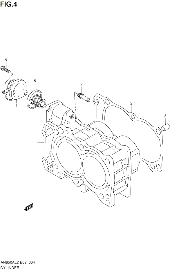 CYLINDRE POUR SUZUKI BURGMAN 650 2012 POUR SUZUKI BURGMANAN650AL2