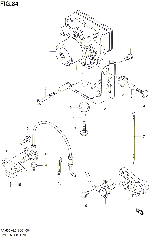 SYSTEME ABS POUR SUZUKI BURGMAN 650 2012 POUR SUZUKI BURGMANAN650AL2