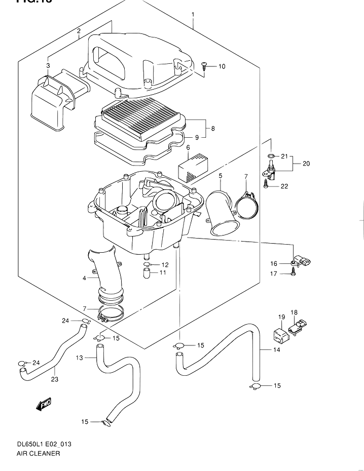FILTRE A AIR POUR SUZUKI V STROMDL650 L1 2011