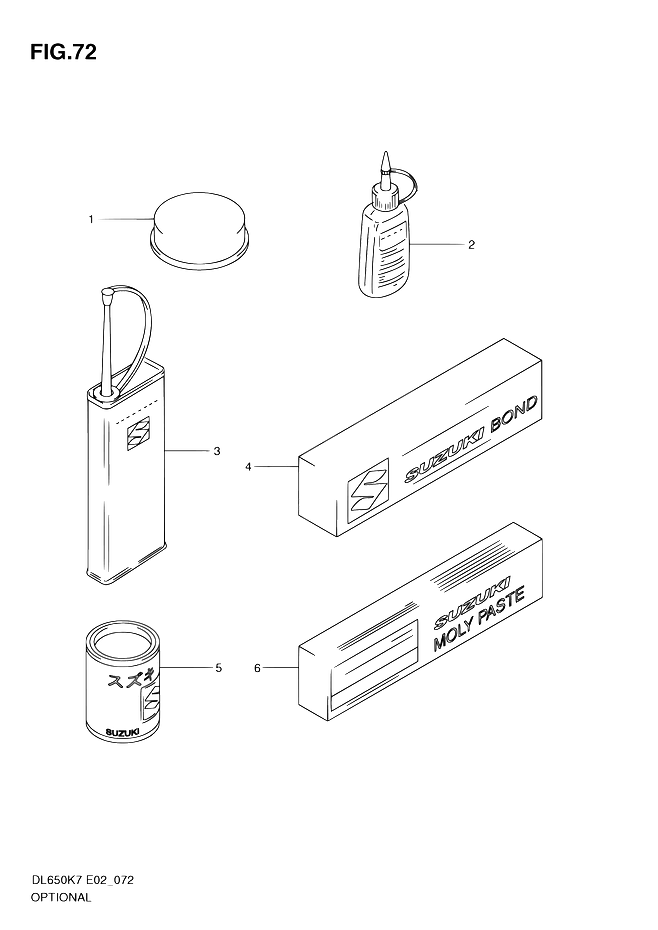 OPTIONS POUR SUZUKI V STROMDL650A K8  2008