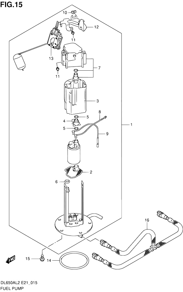 POMPE A ESSENCE POUR SUZUKI V STROMDL650AUE L2 2012