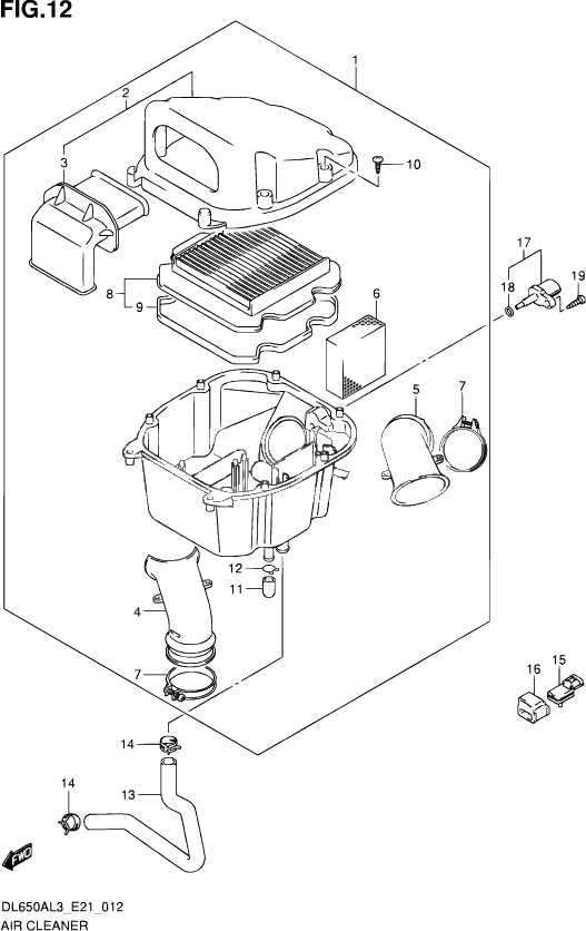 FILTRE A AIR POUR SUZUKI V STROMDL650AUE L3 2013