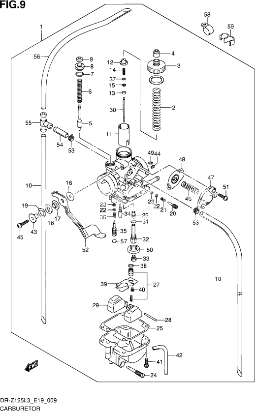 CARBURATEUR POUR DR Z 125DR Z125 L3 2013