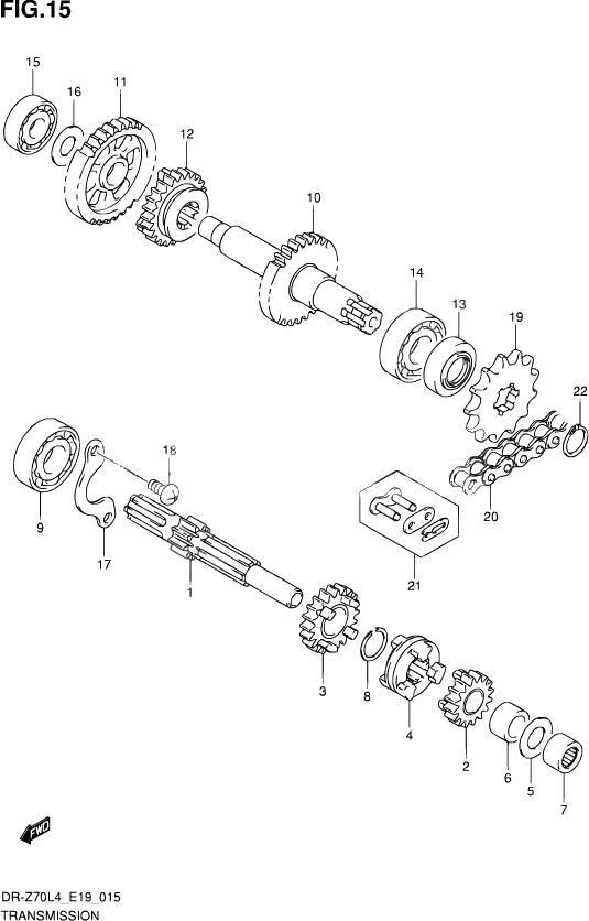 TRANSMISSION POUR SUZUKI DR ZDR Z70 L4 2014