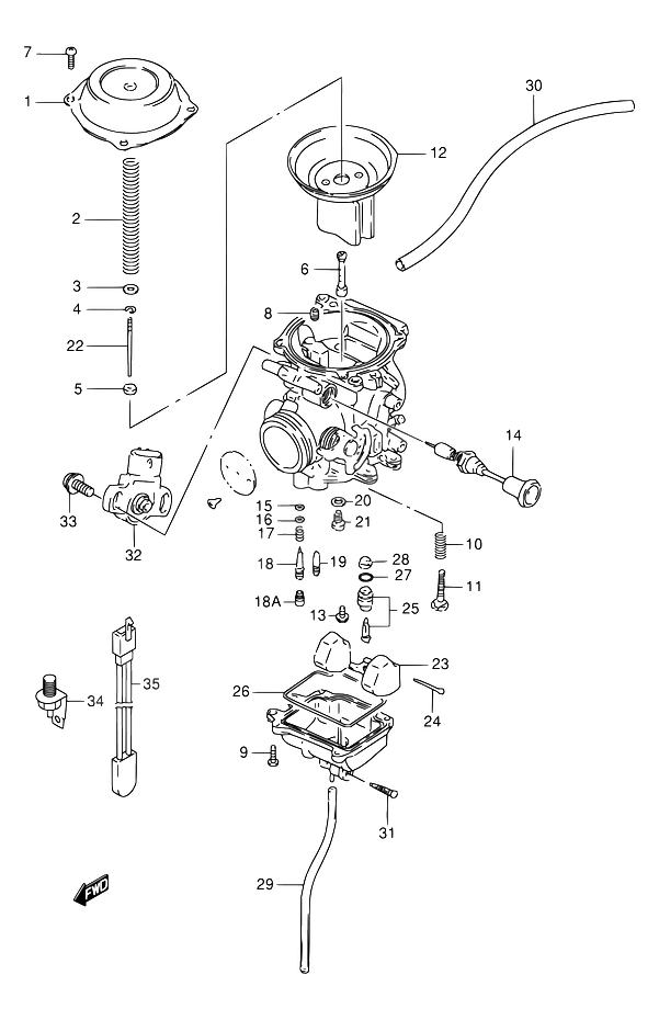 CARBURATEUR POUR DR 125DR125SEV DR125SEUV 1997