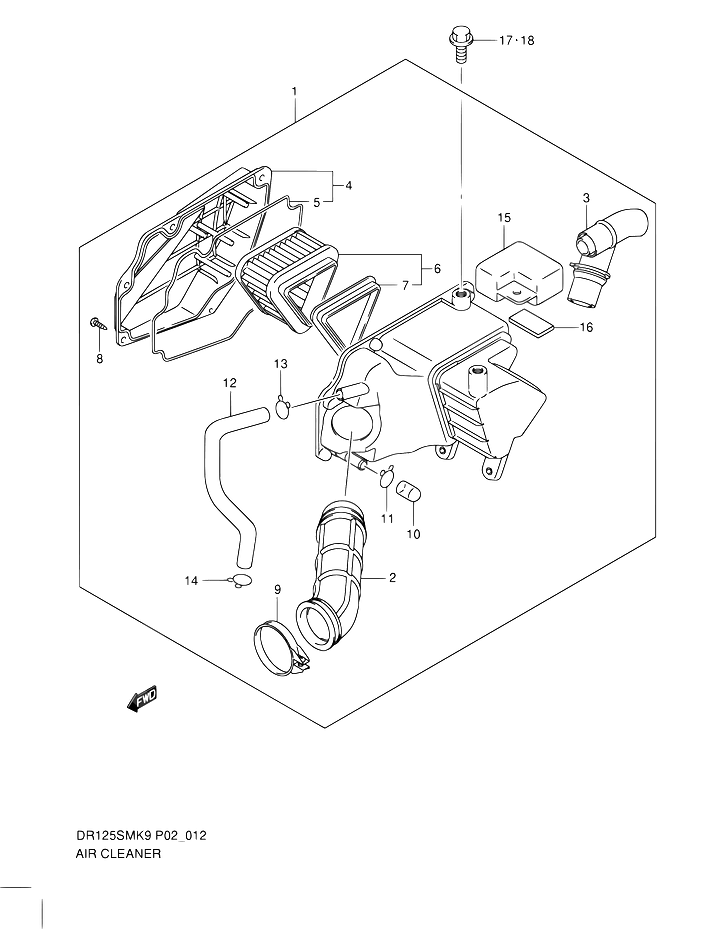 FILTRE A AIR POUR DR 125 SMDR125SML0 2010