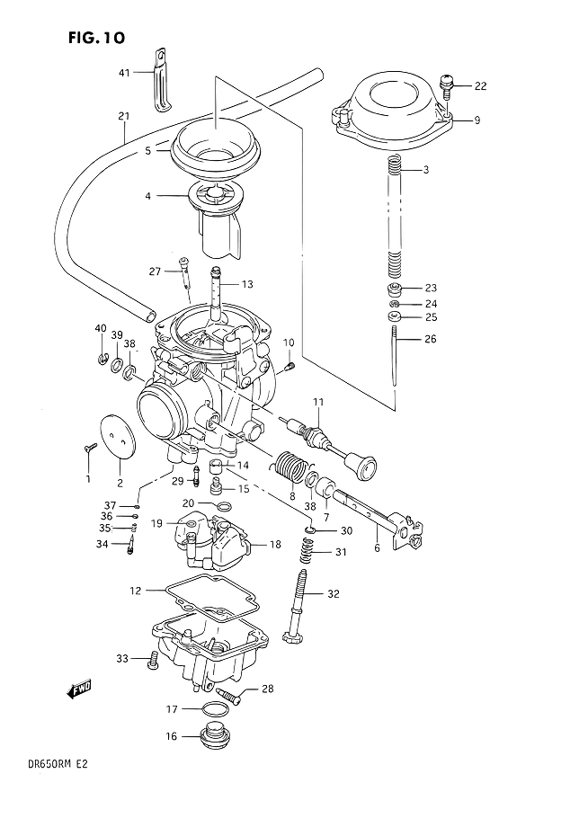 CARBURATEUR POUR SUZUKI DRDR650R L DR650RU L 1990