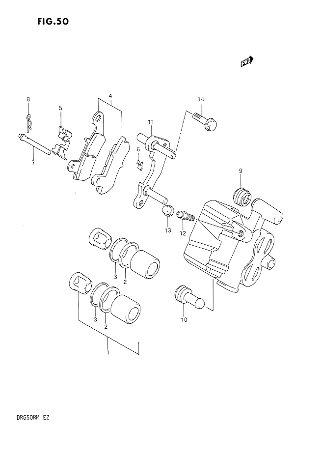 ETRIER DE FREIN ARRIERE POUR SUZUKI DRDR650R M DR650RU M 1991