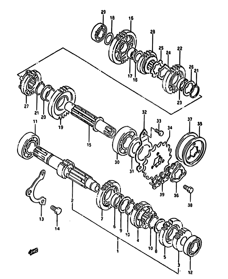 TRANSMISSION POUR DR 650DR650R R DR650RU R 1994