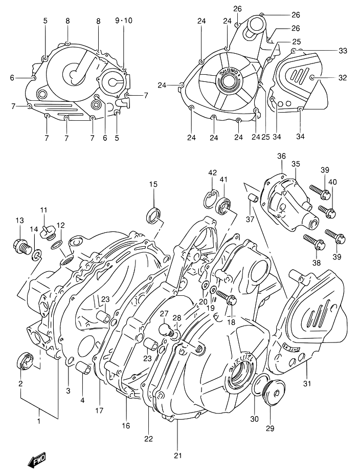 CARTER POUR SUZUKI DRDR650RSE M DR650RSEU M 1991