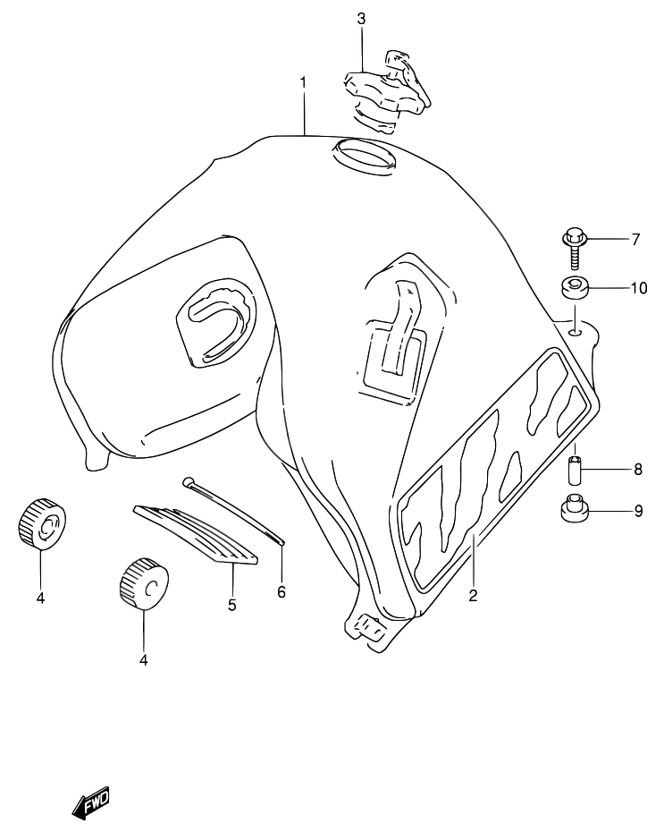 RESERVOIR DESSENCE POUR SUZUKI DRDR650RSE M DR650RSEU M 1991