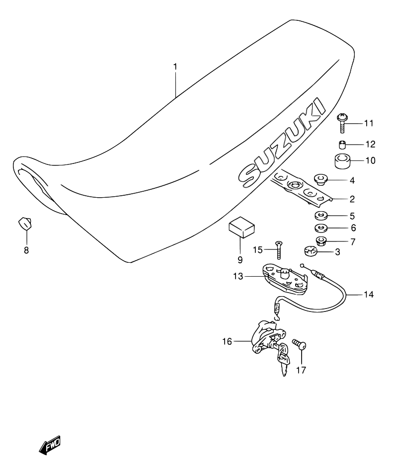 SELLE POUR SUZUKI DRDR650RSE M DR650RSEU M 1991