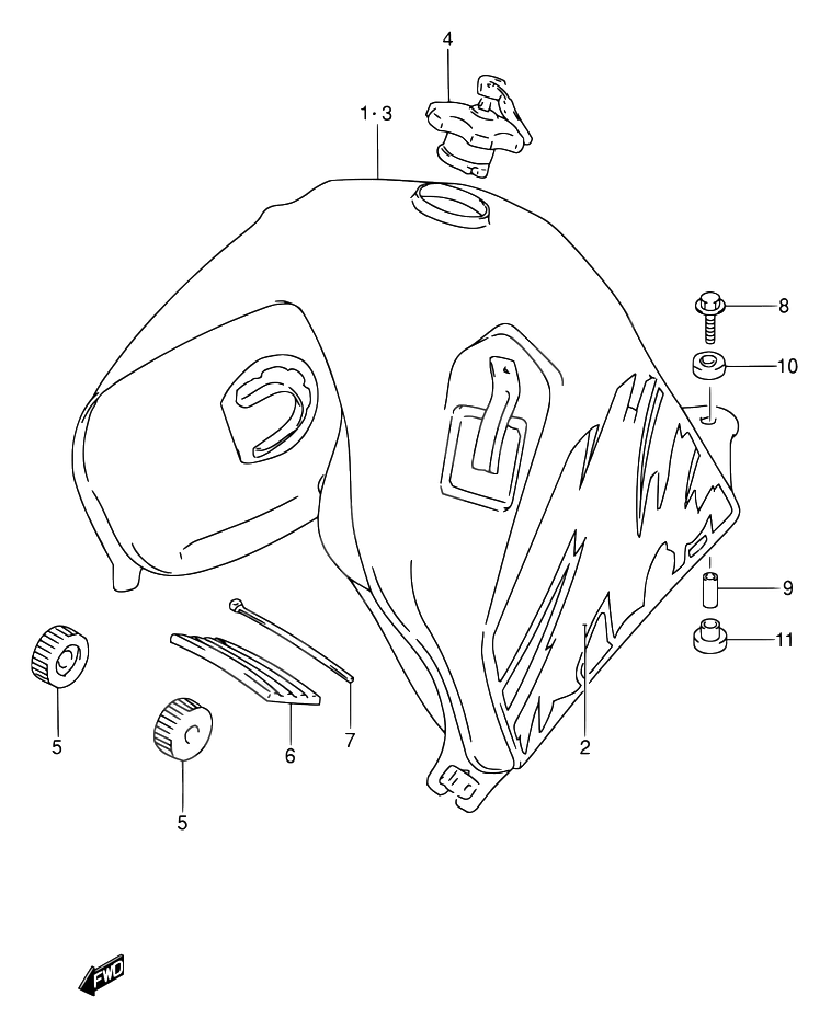 RESERVOIR DESSENCE POUR SUZUKI DRDR650RSE N DR650RSEU N 1992