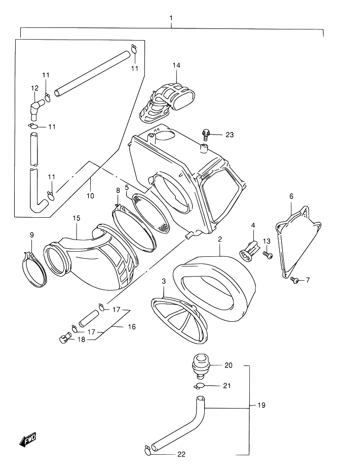 FILTRE A AIR POUR SUZUKI DRDR650SET DR650SEUT 1996