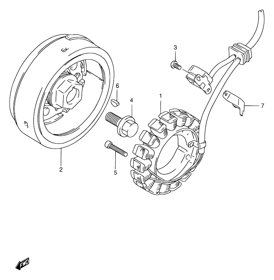 ALLUMAGE ROTOR STATOR POUR SUZUKI DRDR650SE W DR650SEU W 2000