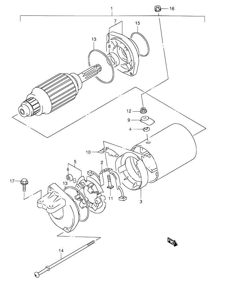 DEMARREUR POUR DR 800 SDR800S M DR800SU M 1991