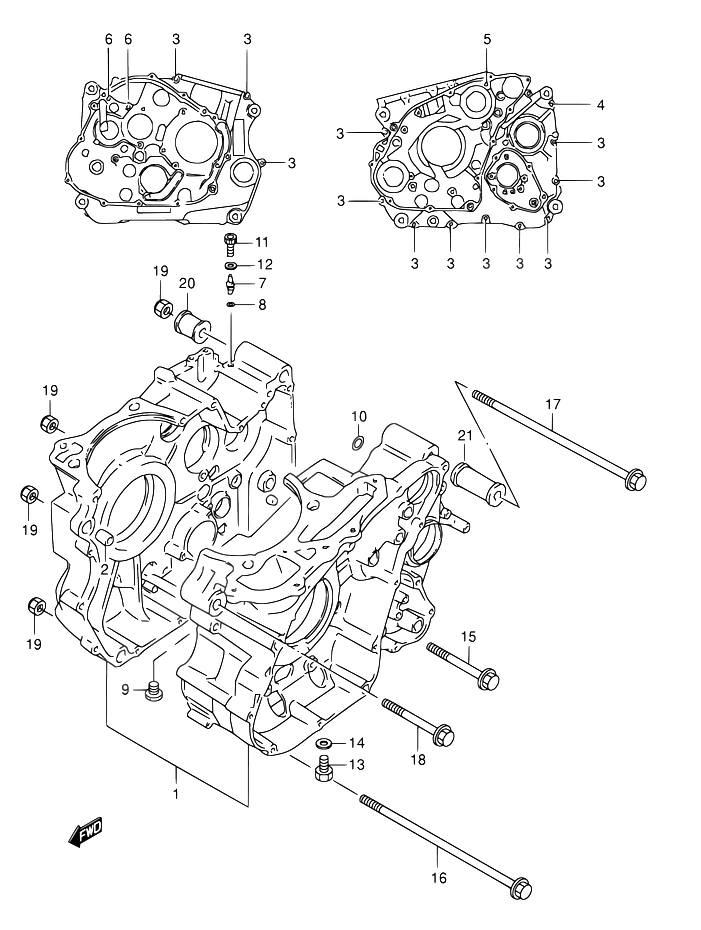 CARTER POUR DR 800 SDR800S P DR800SU P 1993