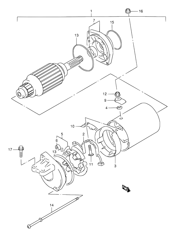 DEMARREUR POUR DR 800 SDR800S V DR800SU V 1997