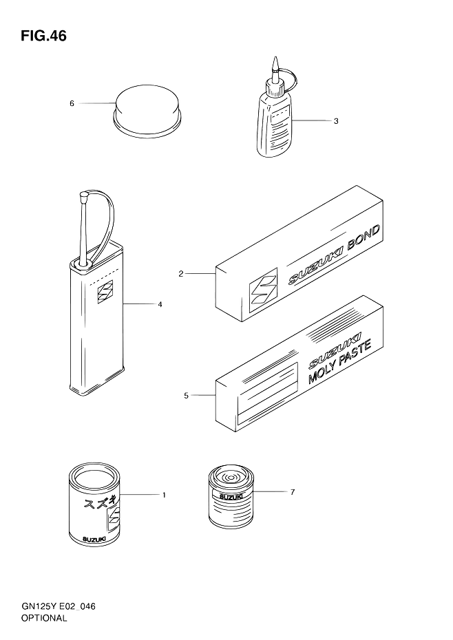 OPTIONS POUR GN 125GN125 W GN125E W GN125U W 1998