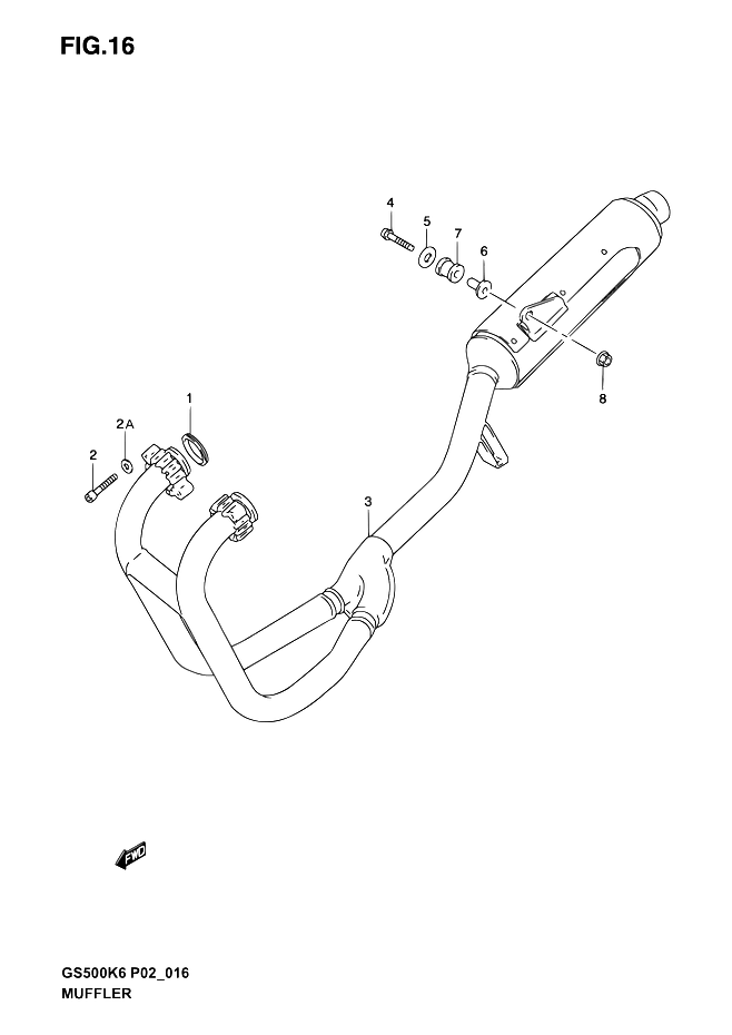 SILENCIEUX POUR GSE 500GS500 K5 2005