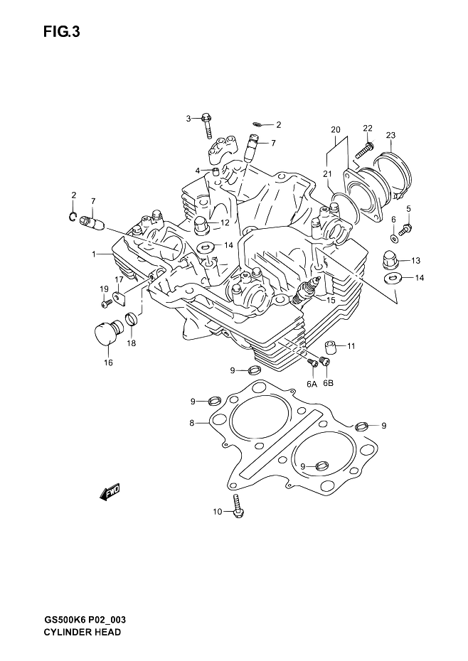 CULASSE POUR GSE 500GS500 K6 2006
