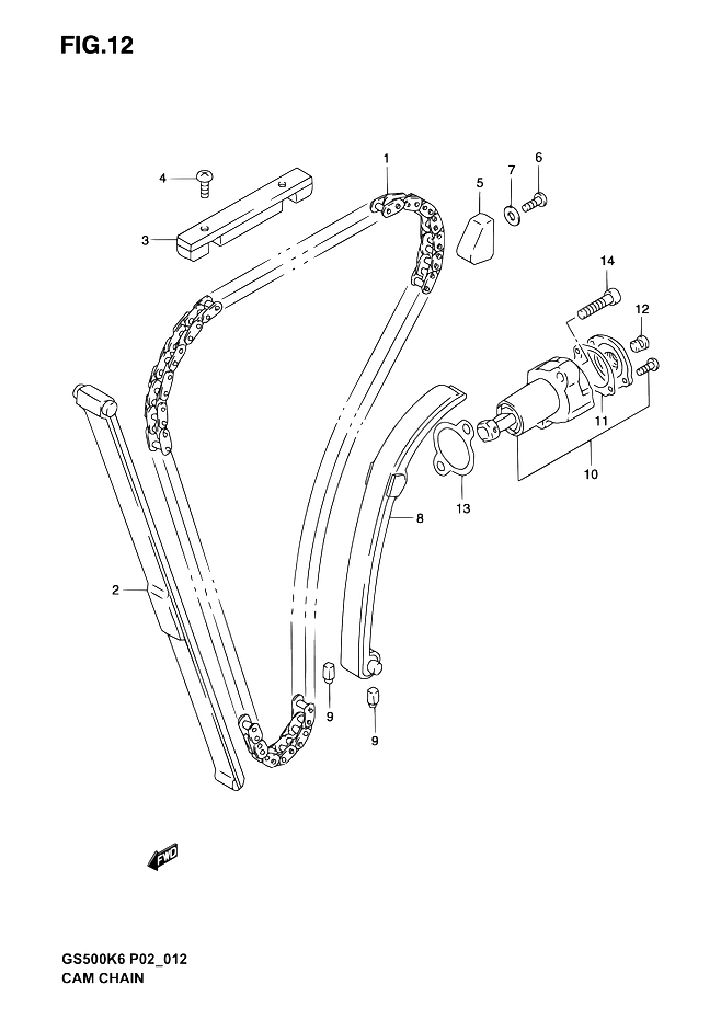 DISTRIBUTION POUR GSE 500GS500 K6 2006