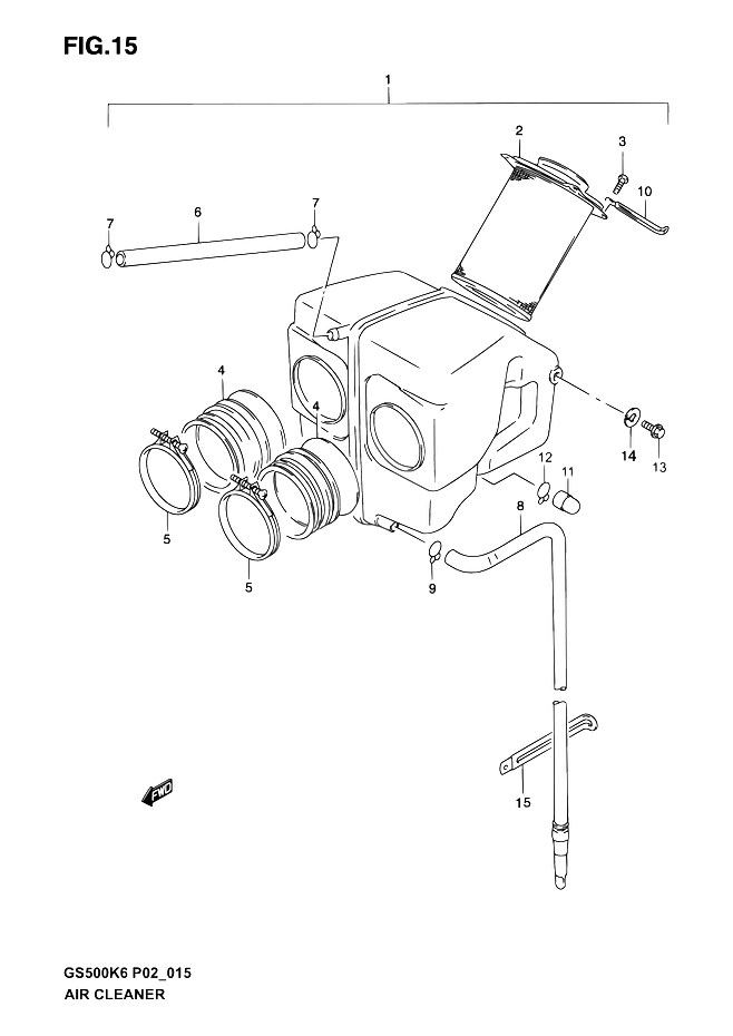FILTRE A AIR POUR GSE 500GS500 K6 2006