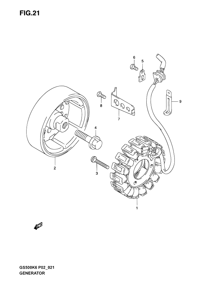 ALTERNATEUR POUR GSE 500GS500 K6 2006
