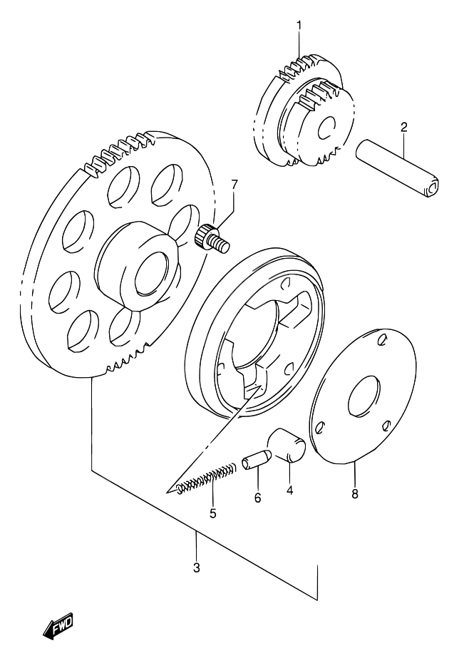 ROUE LIBRE DE DEMARREUR POUR SUZUKI GS EGS500E K GS500EU K 1989